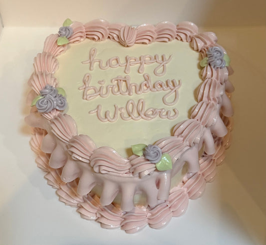 Organic Heart Cake- 6 inch